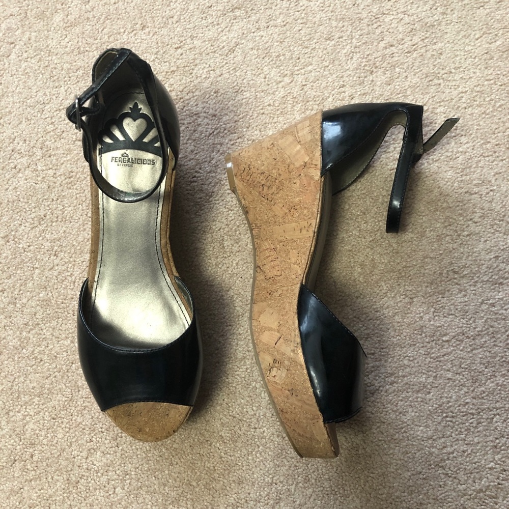Cute Cork Platform Wedge Sandals